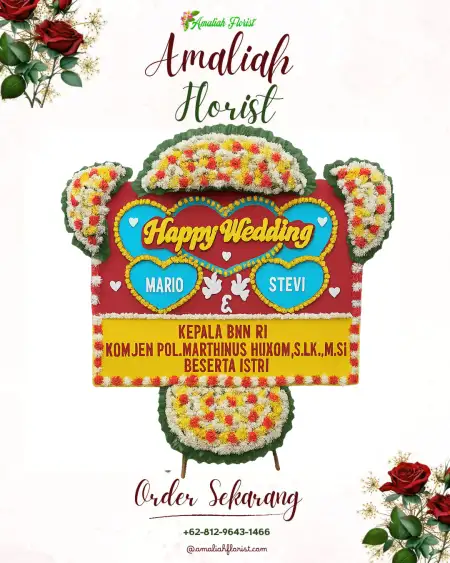 Papan Bunga Pernikahan Kalimanah